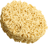 Round noodle briquette